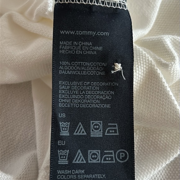 Tommy Hilfiger White Short Sleeves Button Polo shirt Men size L NEW - Picture 13 of 14